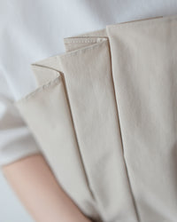 Spliced Beige Dress 拼接立體層次彈性修腰連身裙/ DS1097(pre-order)