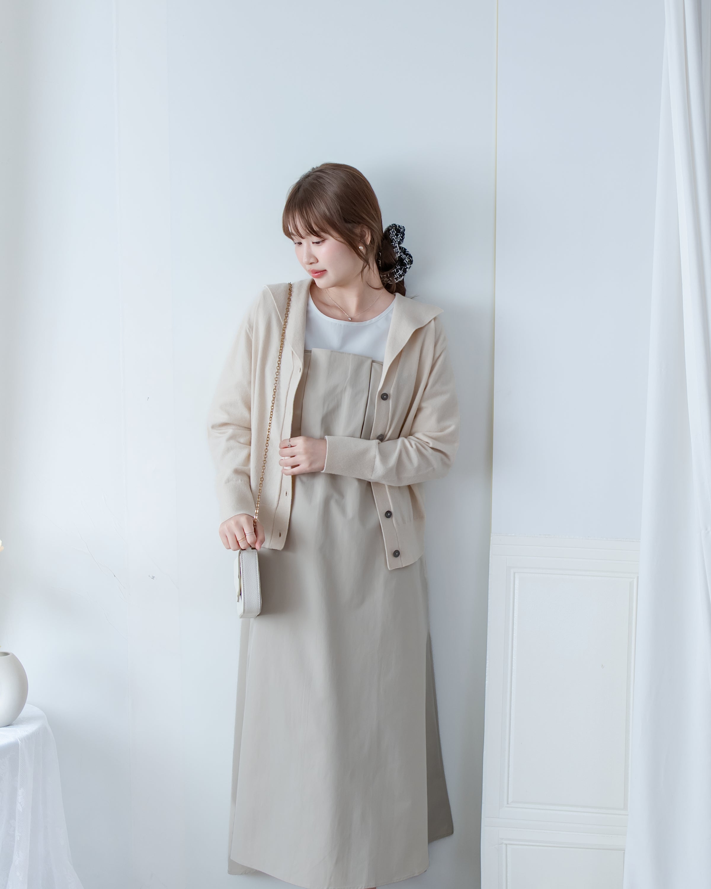 Collar Knit Cardigan 翻領針織棉棉外套或上衣/ TP9219