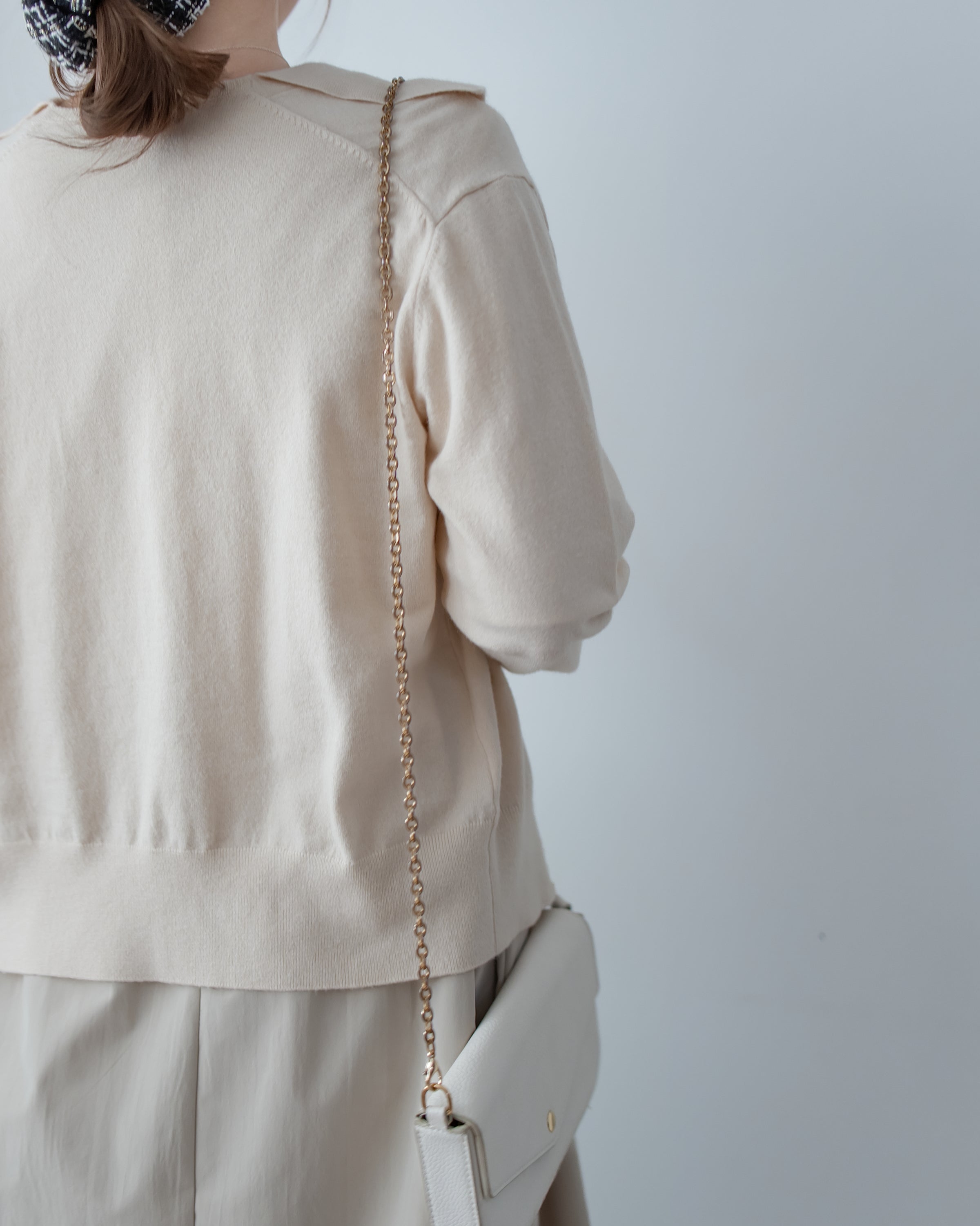 Collar Knit Cardigan 翻領針織棉棉外套或上衣/ TP9219