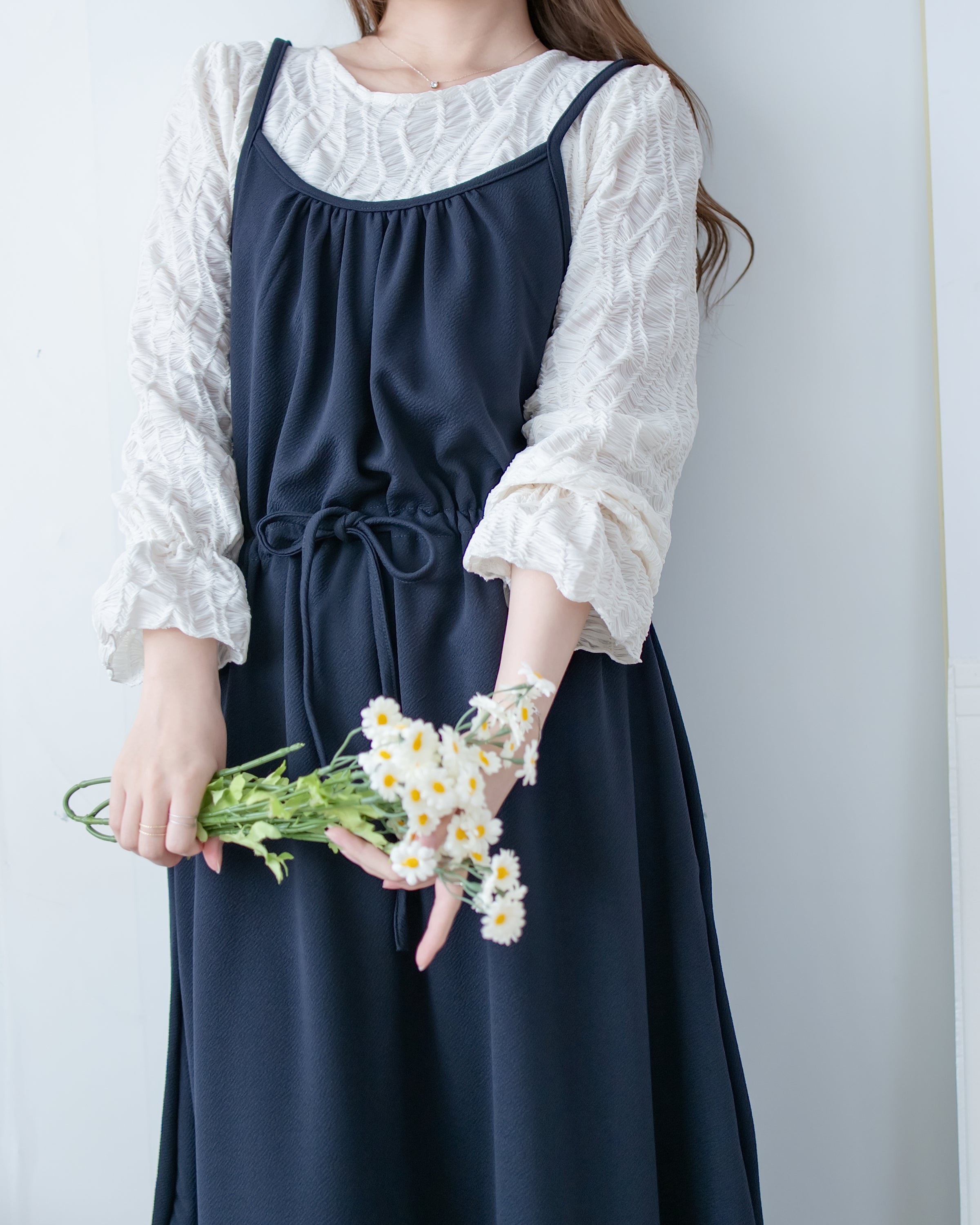 Sophie Vest Dress 防皺彈性修腰吊帶連身裙/ DS1101