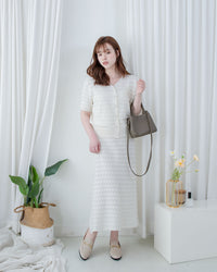 Geometric Knit Set 精緻百搭幾何織紋針織套裝/ SE8111