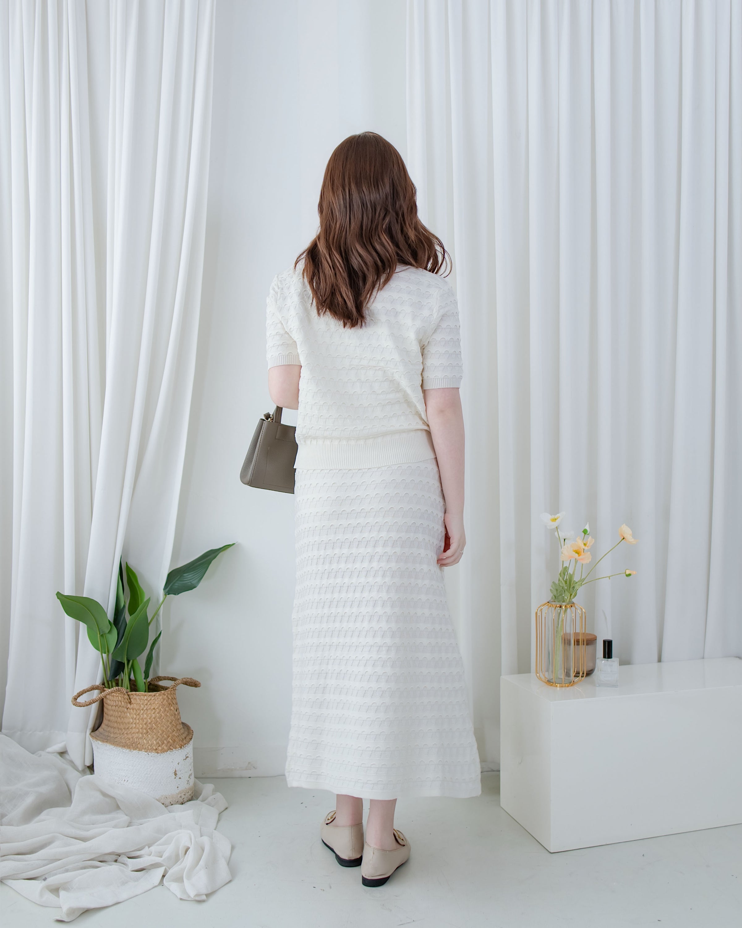 Geometric Knit Set 精緻百搭幾何織紋針織套裝/ SE8111