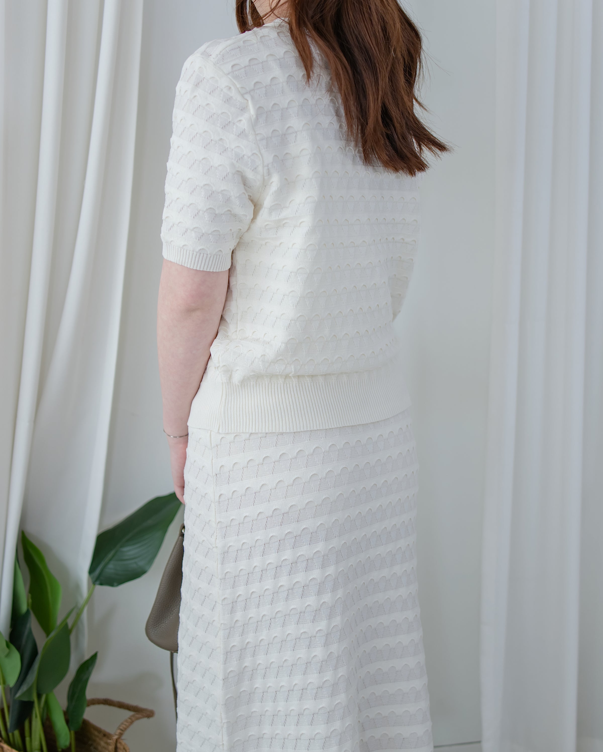 Geometric Knit Set 精緻百搭幾何織紋針織套裝/ SE8111