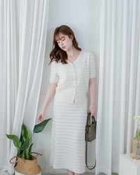 Geometric Knit Set 精緻百搭幾何織紋針織套裝/ SE8111