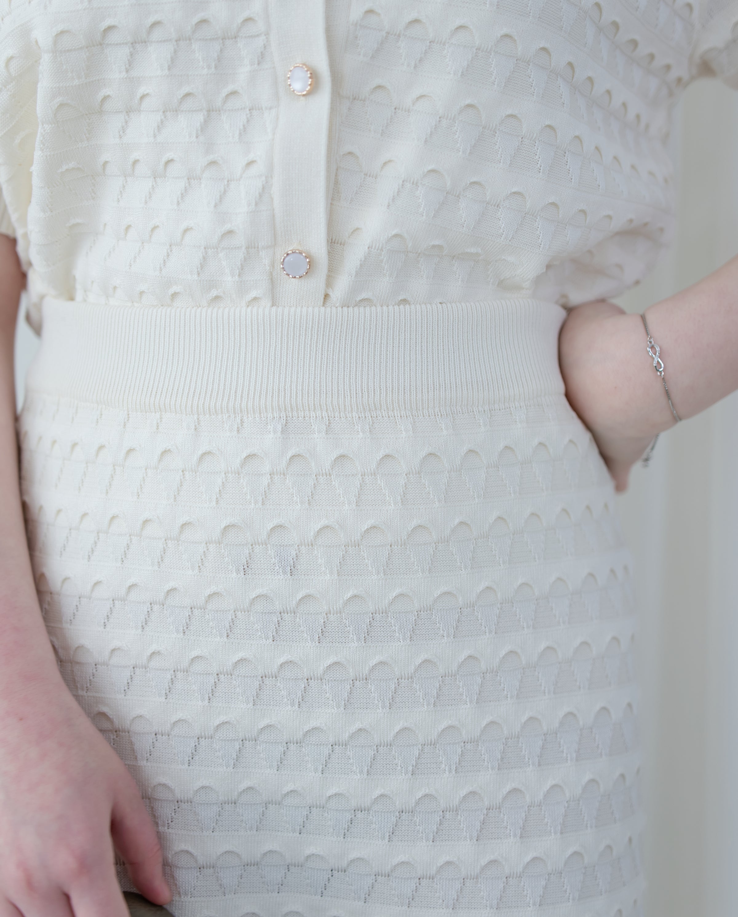 Geometric Knit Set 精緻百搭幾何織紋針織套裝/ SE8111