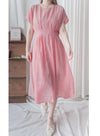 Daily Audrey Dress 輕優雅低調小格子後橡筋連身裙 / DS9951 (Black Sold out)