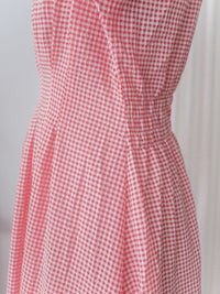 Daily Audrey Dress 輕優雅低調小格子後橡筋連身裙 / DS9951 (Black Sold out)