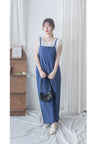 Denim Jumpsuit 肩帶可調顯瘦簡約牛仔色連身褲/ PT8463