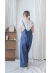 Denim Jumpsuit 肩帶可調顯瘦簡約牛仔色連身褲/ PT8463