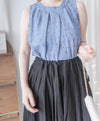 Ribbon Flowing Dress 微光澤輕盈飄逸絲帶裙/ SK8897 (black/white sold out)