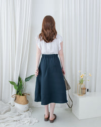 （夾位裡布設計) Ruffle Sleeve Blouse  荷葉手袖修飾手臂質感上衣/ TP9221