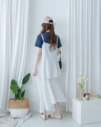 Chiffon Flowing Dress 飄逸雪紡層次綁帶連衣裙/ DS1113 (Black sold out)
