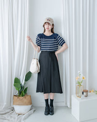 Nautical Knit Top 夏日側鈕扣裝飾條紋線衫/ TP9218