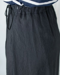 Ribbon Knot Pleated Skirt 側蝴蝶結顯瘦褶疊流線質感傘裙/ SK8939