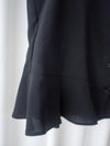 Sleeveless Square Neck Chiffon Top 方領無袖細荷葉衣尾雪紡上衣/ BU9113