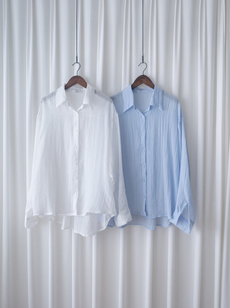 Comfort Stripe Shirt 防皺觸感輕透立體條紋襯衫/ BU9115