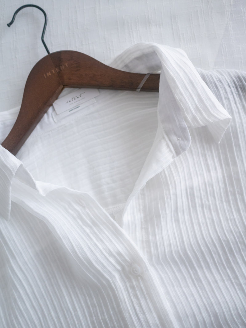 Comfort Stripe Shirt 防皺觸感輕透立體條紋襯衫/ BU9115