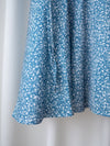 Square Neck Floral Dress 單色光影印花方領口袋連身裙/ DS9975