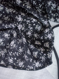 bouquet Dress 裝飾線幾何領口後橡筋印花連身裙/ DS9974