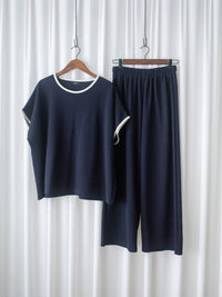 Minimal Navy Set 簡約拼色設計深藍套裝/ SE8084 (pre-order 8月25截單)