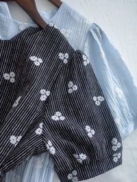 Cloud Floral Dress 雲朵感印花條紋連身裙/ DS9979 (pre-order 8月25截單)