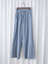 French Stripe Pants 防皺舒適透氣壓紋闊腿褲/ PT8467 (pre-order 8月25截單)