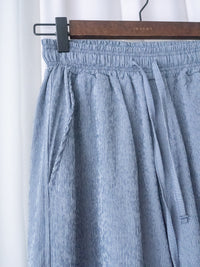 French Stripe Pants 防皺舒適透氣壓紋闊腿褲/ PT8467 (pre-order 8月25截單)