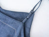 Denim vest dress 裝飾鈕扣假修腰線牛仔吊帶連身裙/ DS9982