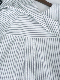 Stripe Set 黑白條紋翻領口袋連身套裝/ SE8087 (pre-order 9月7日截單)