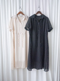 Rhombus Dress  菱形印花雪紡隨性口袋連身裙/ DS9987 (pre-order 9月7日截單)