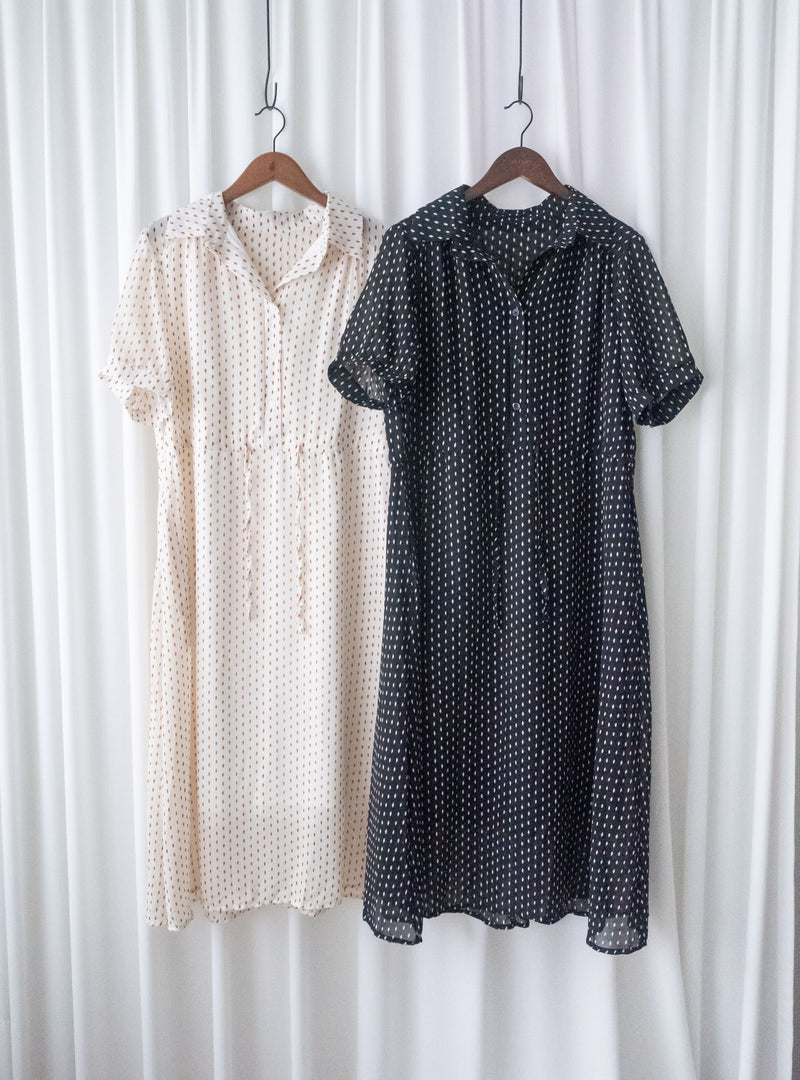 Rhombus Dress  菱形印花雪紡隨性口袋連身裙/ DS9987 (pre-order 9月7日截單)