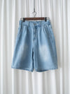 Baggy denim shorts 百搭寬鬆洗水牛仔短褲/ PT8469
