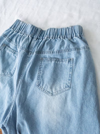 Baggy denim shorts 百搭寬鬆洗水牛仔短褲/ PT8469