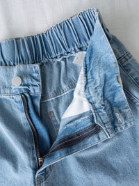 Baggy denim shorts 百搭寬鬆洗水牛仔短褲/ PT8469