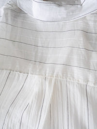 Sheer Stripe Shirt 輕透條紋微V領吊帶襯衫套裝/ BU9116 (Pre-order 淡黃條紋 9月7日截單)
