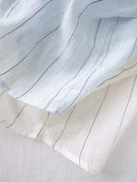 Sheer Stripe Shirt 輕透條紋微V領吊帶襯衫套裝/ BU9116 (Pre-order 淡黃條紋 9月7日截單)