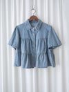 Denim Layers Top 層次牛仔短袖上衣或外套/ TP9182 (pre-order 9月7日截單)