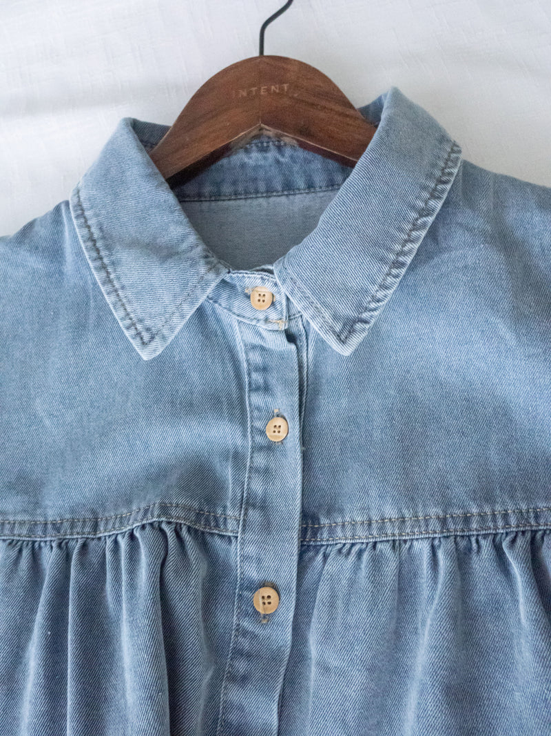 Denim Layers Top 層次牛仔短袖上衣或外套/ TP9182 (pre-order 9月7日截單)
