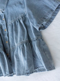 Denim Layers Top 層次牛仔短袖上衣或外套/ TP9182 (pre-order 9月7日截單)