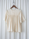 Ruffle Chest Blouse  彈性橡筋衣領傘袖上衣/ BU9117