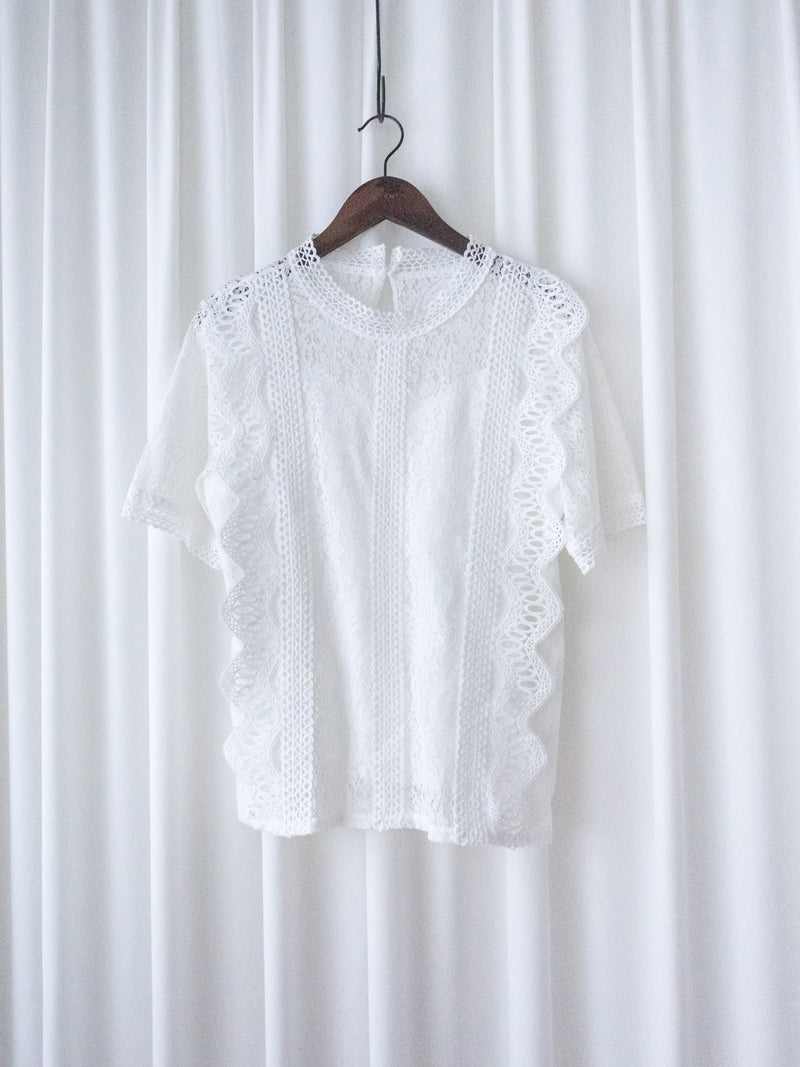 Lace Blouse 通花蕾絲連裡布上衣/ DS9921 (售完即止）