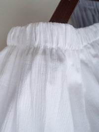 Flowing Cotton Skirt 全橡筋腰舒適飄逸傘裙/ SK8907 (pre-order white 9月7日截單)