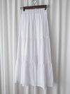 Flowing Cotton Skirt 全橡筋腰舒適飄逸傘裙/ SK8907 (pre-order white 9月7日截單)