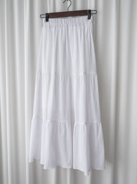 Flowing Cotton Skirt 全橡筋腰舒適飄逸傘裙/ SK8907 (pre-order white 9月7日截單)
