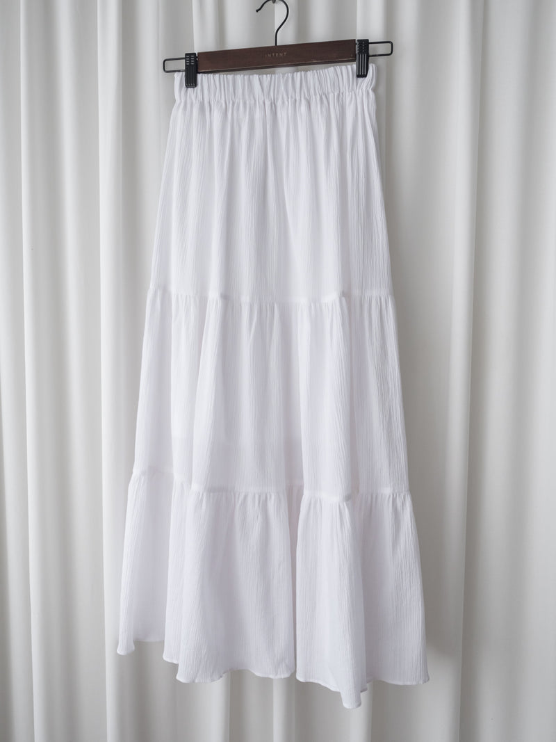 Flowing Cotton Skirt 全橡筋腰舒適飄逸傘裙/ SK8907 (pre-order white 9月7日截單)