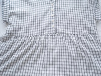 Check Dress 格子V形恤衫領口連身裙/ DS9984