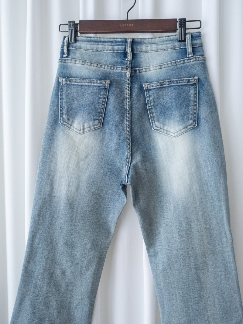 Vintage Flare Jeans 輕復古洗水喇叭牛仔褲/ PT8470