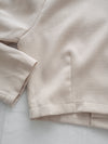 Beige Skirt Set 溫柔杏色十字線棉精緻鈕扣套裝/ SE8089