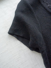 Lace Collar Top 顯瘦修身彈性蕾絲圓方領上衣/ TP9183