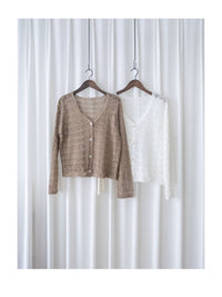 Airy Crochet Cardigan 輕織鏤空線衫/ TP9185